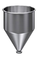 TREMIE INOX CYLINDRO CONIQUE 60° - ITRMG 50 à 600 Litres - Ouverture totale