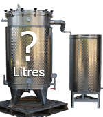 CAPACITE de l'alambic distillateur (en litres)