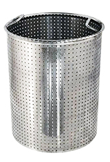 PANIERS INOX perforés - 20 à 60 L - Levage manuel - perforation 1 mm